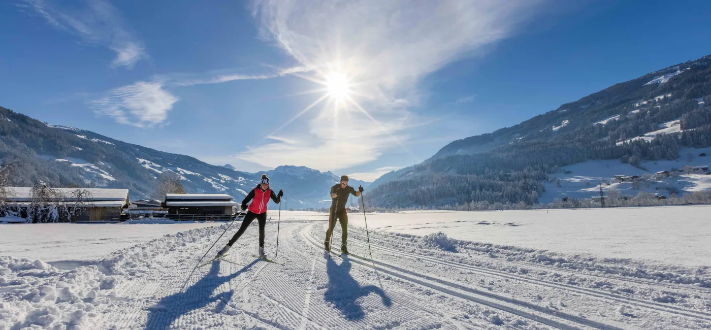 Sonne Himmel Langläufer Loipen Zillertal